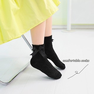 Tất Vớ Cotton Viền Ren Bèo, Tất Màu Trơn Nhiều Kiểu Phong Cách Lolita Cho Bé HaminStore