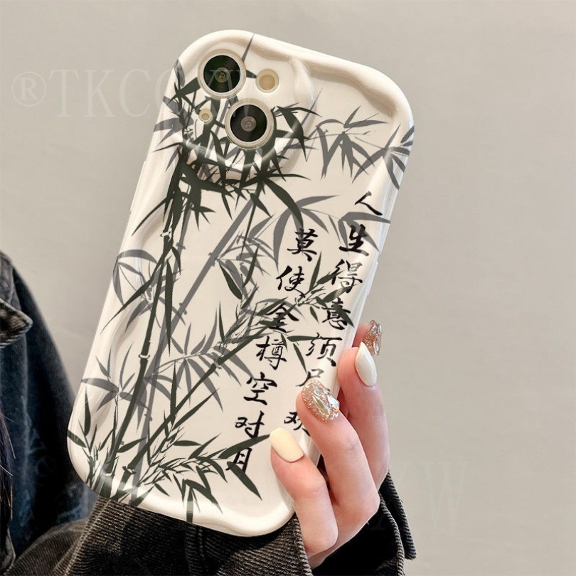 Dành Cho Samsung Galaxy A55 A54 A53 A52 A52S A51 A50 A50S A30S A35 A34 A33 A32 A25 A24 A23 A22 Ốp lưng Tre Phong Cách Trung Hoa Ốp Lưng Mềm