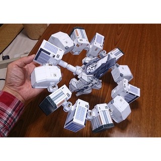 Mô hình giấy DIY Bộ phim "Interstellar" Độ bền tàu vũ trụ Mô hình tàu vũ trụ DIY