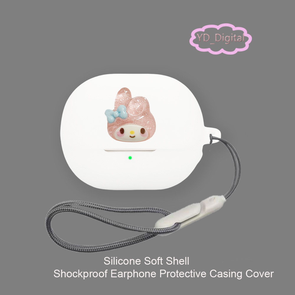 Cho SoundPEATS Air 6 HS Vỏ Tai Nghe Silicon Hoạt Hình 3D Vỏ Bảo Vệ Tai Nghe Vỏ Mềm Tay Có Nhẫn