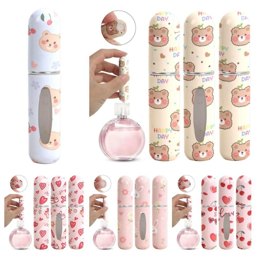 Chai Nước Hoa Mini EBINLANDS, Chai Xoay Xịt Cồn Tinh Dầu 5ml, Chai Xịt Dễ Thương Bình Atomizer Có Thể Đổ Lại Hộp Đựng Mỹ Phẩm Rỗng Du Lịch