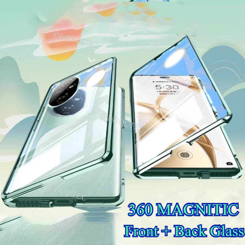 Honor 200 200Pro 5G Vỏ 360 Bảo vệ toàn bộ ống kính Vỏ kim loại từ tính Honor 200 Pro Honor200 Pro Mặt trước hai mặt Kính mặt sau Vỏ điện thoại toàn thân có khóa
