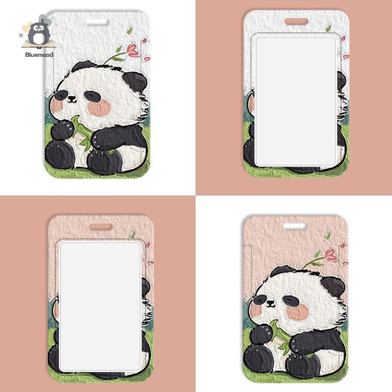 [Bluemood] Bộ thẻ Anime Dây buộc gấu trúc dễ thương cho điện thoại di động Dây chìa khóa Thẻ ID Keycord Móc khóa DIY Dây quà tặng mới