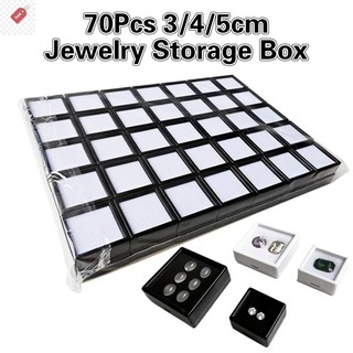 ALIK 3 / 4 / 5cm 70 Chiếc Hộp Trưng Bày Đá Quý Hạt Quyến Rũ Trong Suốt Hộp Bảo Quản Cho Hộp Đựng Bộ Sưu Tập VN