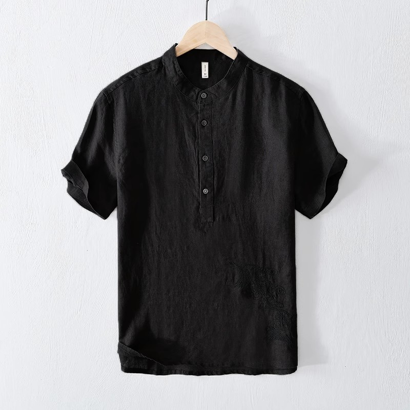 M-8xl Nhật Bản Cơ Bản Áo Sơ Mi Polo Nam Plus Size Top Trơn Dáng Rộng Tay Ngắn Quá Khổ Áo Sơ Mi | BigBuy360 - bigbuy360.vn
