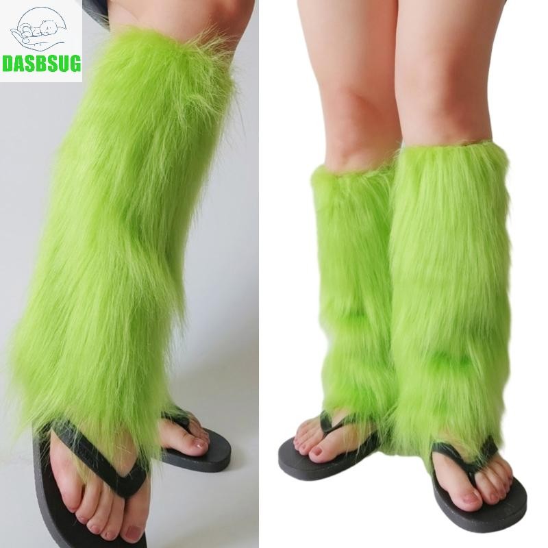Dasbsug Lông Thú Giả Giữ Ấm Chân Mùa Đông Ấm Lông Thú Boot Còng Bao Trang Phục Dự Tiệc Bao Giày