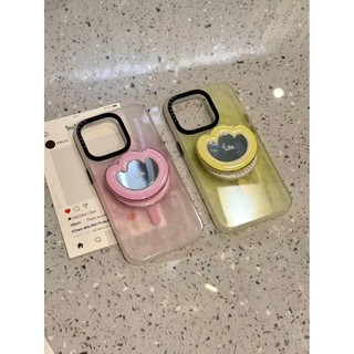 Sang Trọng Gradient Yuanbao Gương Giá Đỡ Từ Tính Vỏ Điện Thoại Di Động Kẻ Thù iPhone16 15 14 13 Pro Max Chống Sốc Bảo Vệ Camera Ốp Lưng Cứng Chống Rơi