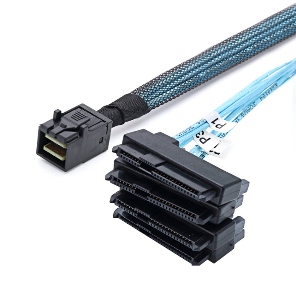 JMT MINI SAS HD SFF-8643 Sang SATA SFF-8482 2in1 22Pin Máy Chủ Cáp Tốc Độ Cao 50CM / 100CM