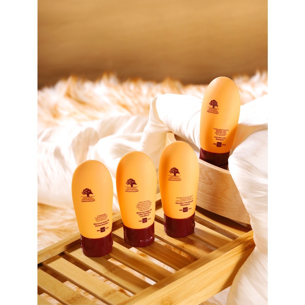 Ảnh dầu gội ngừa rụng tóc, hỗ trợ dày tóc và dầu xả siêu dưỡng ẩm Arganmidas - 50ml 4
