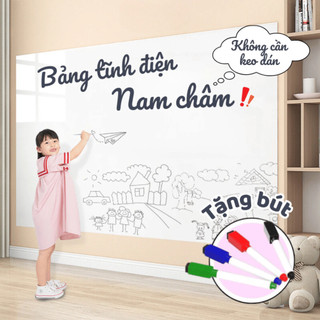 [HÀNG LOẠI 1] Bảng Trắng Dán Tường Không Dùng Keo, Bảng Viết Bút Lông, Họp Văn Phòng Không Hại Tường NGÓI HOME - BV01