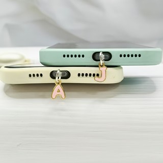 1 Cái Hợp Kim Màu Hồng Chữ Charm Chống Bụi Cắm, Phụ Kiện Nắp Bụi Điện Thoại Đa Năng, Chất Liệu Kim Loại, Cho iPhone / Android / Type-C Cổng