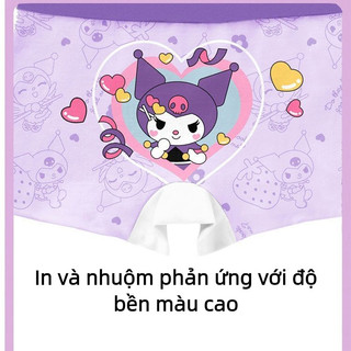 Bộ 4 Quần Lót Bé Gái Hoạt Hình Kuromi - Quần Cotton Thoáng Khí Dễ Thương Mùa Hè