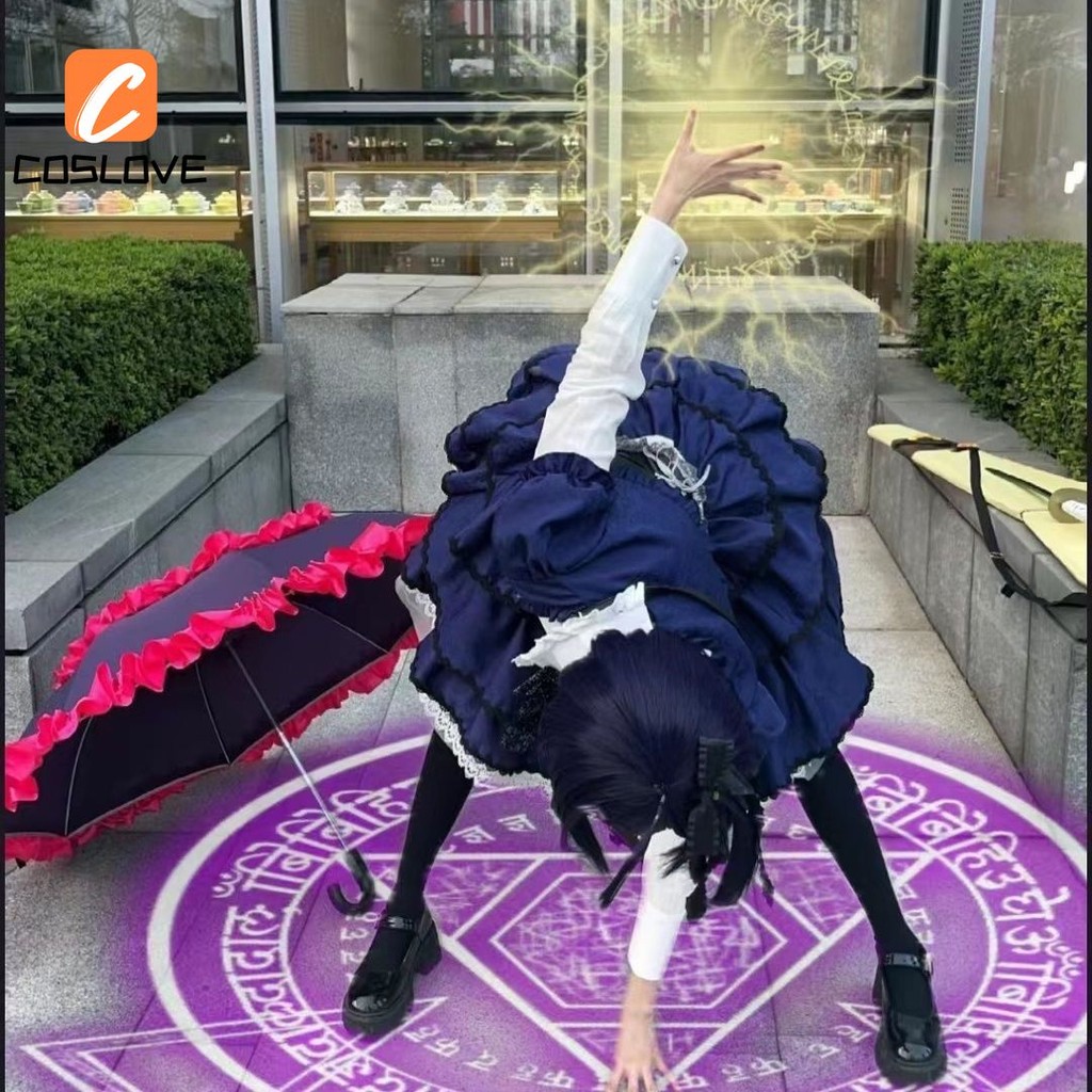 Chuunibyou Demo Koi ga Shitai! Takanashi Rikka Cosplay Quần Áo Trọn Bộ Trang Phục Bé Gái Váy Dài LOLITA Trang Phục Cosplay Đầm