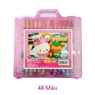 Màu sáp dầu oil pastel vali, hộp nhựa có quai xách Hàn Quốc DOOLY TTORU Dong A D.A P&T. -