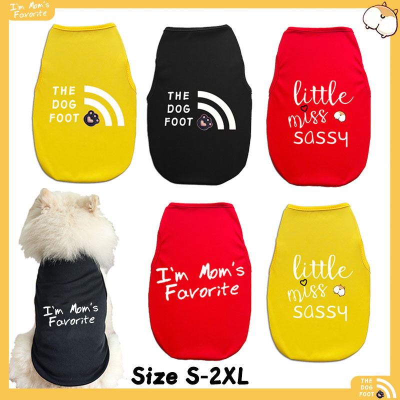 ✨ Hàng MỚI ✨ S-2xl Áo Vest Chó Họa Tiết Văn Bản Thời Trang Mèo / Chó In Hình Thoáng Khí Top