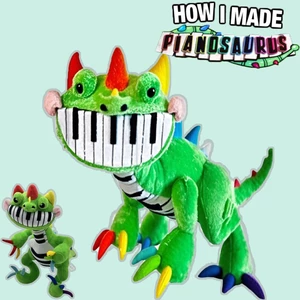 Pianosaurus sang trọng Bobby trò chơi piano khủng long sang trọng đồ chơi búp bê búp bê wipqsvn