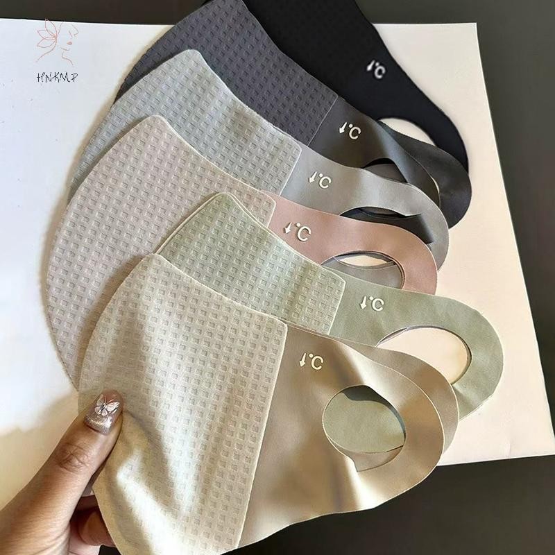 HNKMP Mặt nạ lụa băng thoáng khí mới Mặt nạ che nắng chống phấn hoa Chống tia cực tím Đi chơi.