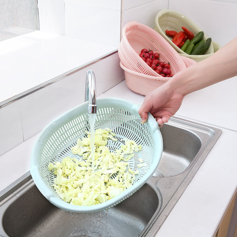 bộ rổ rửa rau củ quả 2 lớp đẹp,nhựa tốt,chất lượng