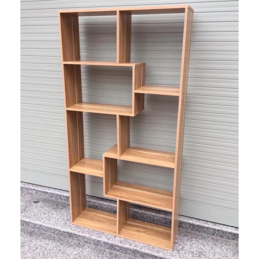 Kệ sách gỗ, tủ gỗ chữ U để đồ năng, giá sách đứng trưng bày chất liệu gỗ MDF có ngăn 1m4x70x20