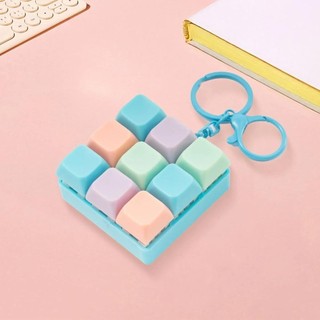 [Vận chuyển nhanh] Móc khóa trò chơi bàn phím CORESSPACE, Đồ chơi chìa khóa bàn phím giải nén Fidget giảm căng thẳng 9 nút, Mặt dây chuyền túi sáng tạo ngón tay chống căng thẳng dành cho người lớn