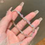 Vòng tay Zircon pha lê màu hồng nhạt dành cho nữ Thời trang bé gái Tinh tế Sáng bóng Kim cương giả Lắc tay Phụ kiện trang sức Quà tặng Mới