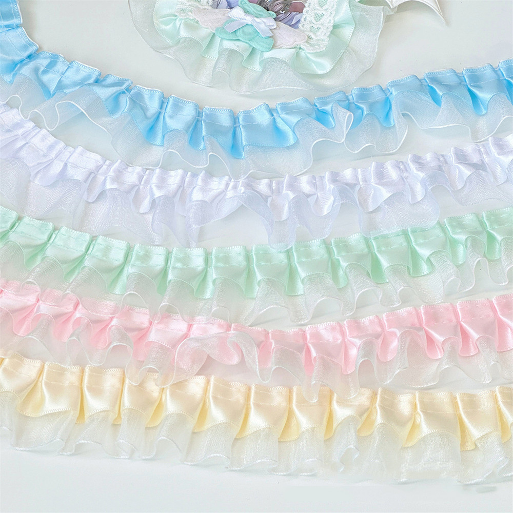 Diy Bìa Thẻ Trang Trí Vật Liệu Đóng Gói Gói Ruy Băng Ren Satin 1M Trang Trí Chất Liệu Thủ Công