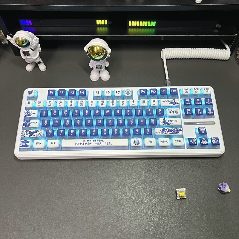 Camp 116Key Sứ Xanh Trắng ASA Profile Keycap PBT DyeSublimation Keycap