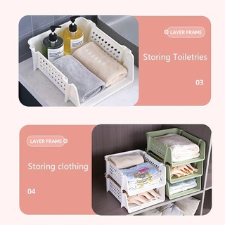 Giá đỡ khay đựng tài liệu, Giá đựng hồ sơ gia đình nhiều lớp có thể xếp chồng lên nhau, Hộp đựng giấy nhựa đơn giản tại nhà & văn phòng