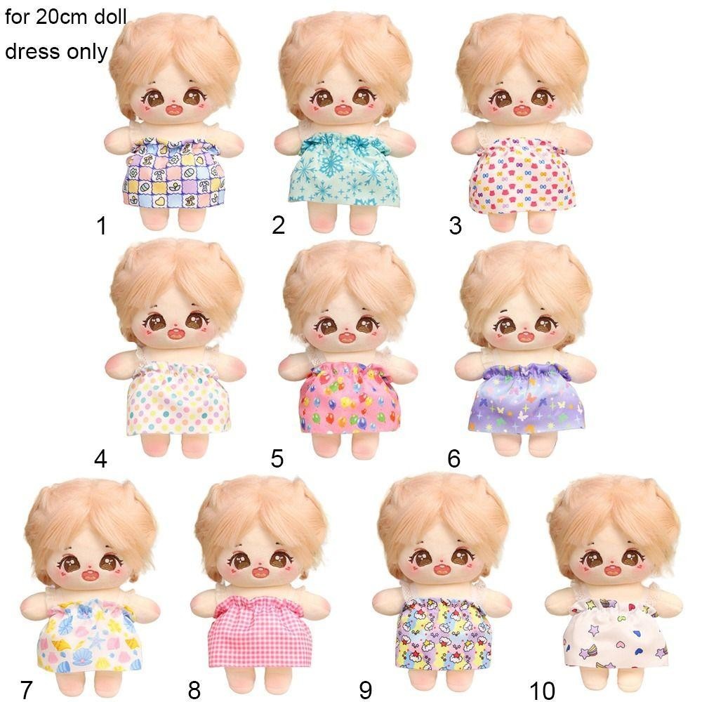 YOLOGO Váy pyjama búp bê 20CM, trang phục thay thế, đầm công chúa mini kèm phụ kiện, quà tặng, đạo cụ chụp ảnh, phụ kiện chơi nhà
