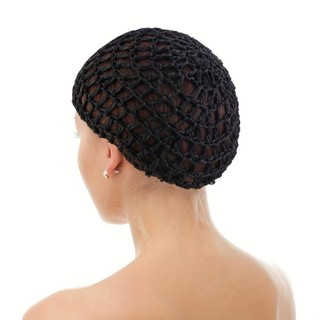 Lưới tóc lập kế hoạch, mão turban đen có thể điều chỉnh, handmade - phụ kiện tóc thời trang