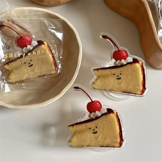 Dễ Thương Yummy Basque Bánh Giá Đỡ Điện Thoại Griptok Grip Tok Cho IPhone 14 Samsung Phụ Kiện Đa Năng Thực Phẩm Đáng Yêu Đa Năng Giá Đỡ Điện Thoại