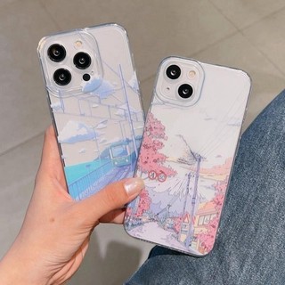 Ốp điện thoại trong suốt phong cảnh Anime cho OPPO RENO 11 10 Pro 11F 8 7 6 5 7Z 8Z 2F 2Z Realme 8 9 Pro Plus