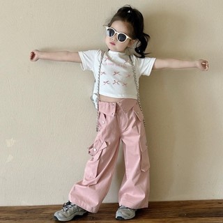 A43- Áo cộc tay đính nơ bé gái chất zip cotton cực kỳ mát cho bé gái size từ 8-35Kg