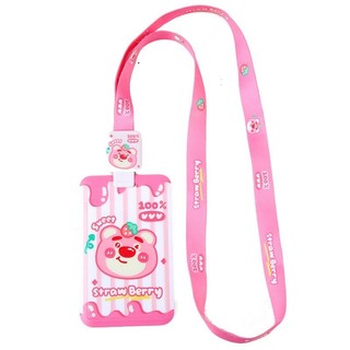 Dây đeo thẻ học sinh, bảng tên dành cho sinh viên Gấu Dâut dễ thương cute