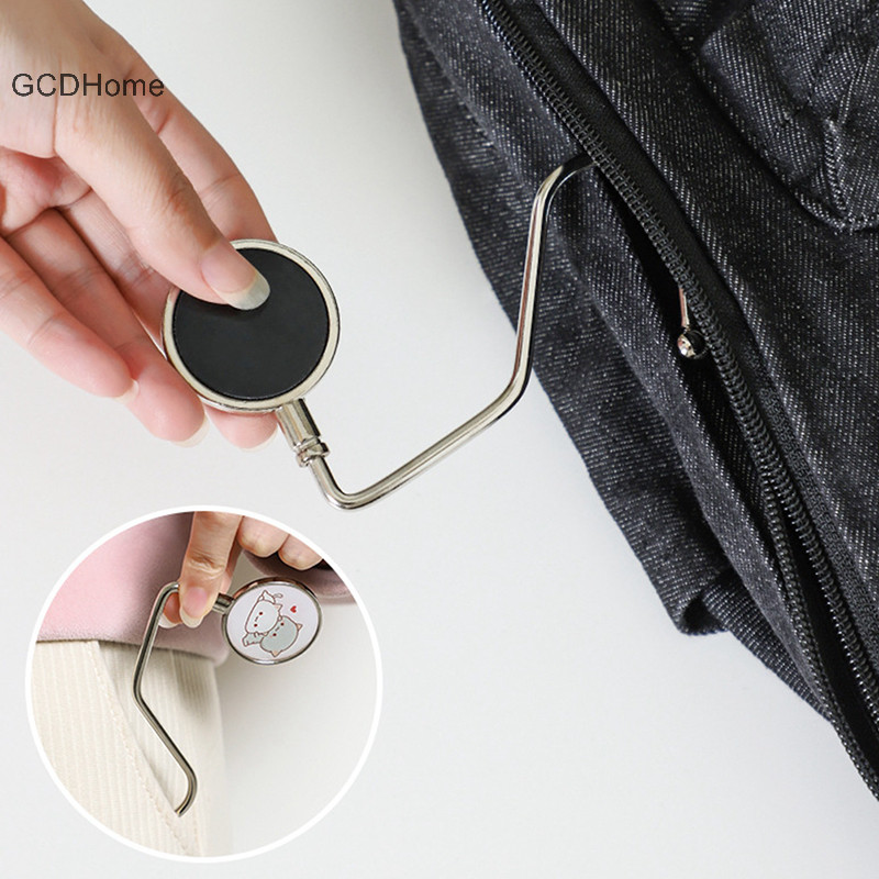 Gcdhome 1 Túi Gấp Di Động Móc Treo Ví Túi Xách Có Thể Gập Lại Móc Bàn Nữ Túi Xách Người Tổ Chức Văn Phòng Bàn Bên Móc HOT