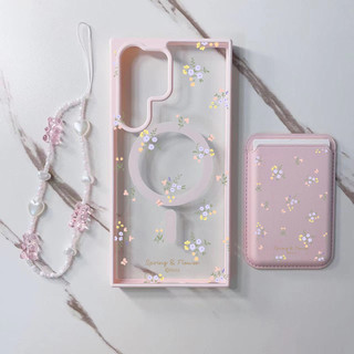 3 Chiếc Mùa Xuân Hoa Hồng Ví Phong Cách Vỏ Cho Samsung s22 s22plus ultra Case Girly S23 S23Plus s23fe s24 s24plus s24ultra Ốp điện thoại