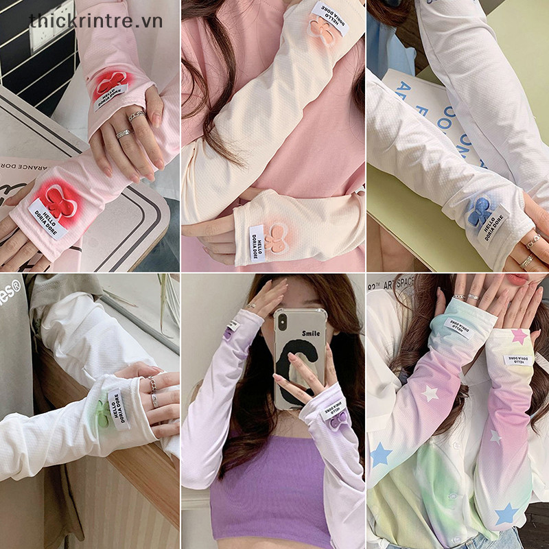 Thi UV Bảo Vệ Băng Tay Nam Nữ Mùa Hè Chống Nắng Tay Tay Áo Đi Xe Đạp Ngoài Trời Lái Xe Tay Găng Tay VN