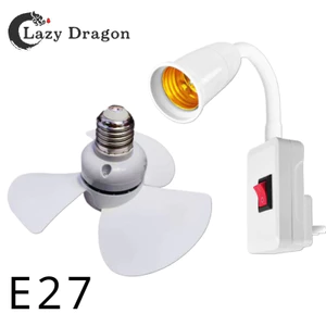 Quạt E27 Quạt trần hiện đại nhỏ 6 inch 10W 1000r / phút Tốc độ 3 lá quạt có phích cắm cho ký túc xá Văn phòng tại nhà