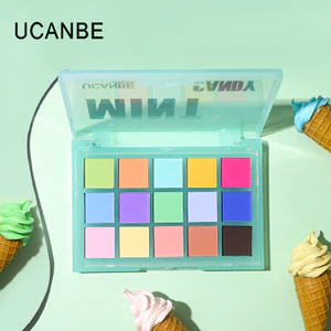UCANBE Phấn mắt 15 màu độ bão hòa cao màu tím và xanh lá cây