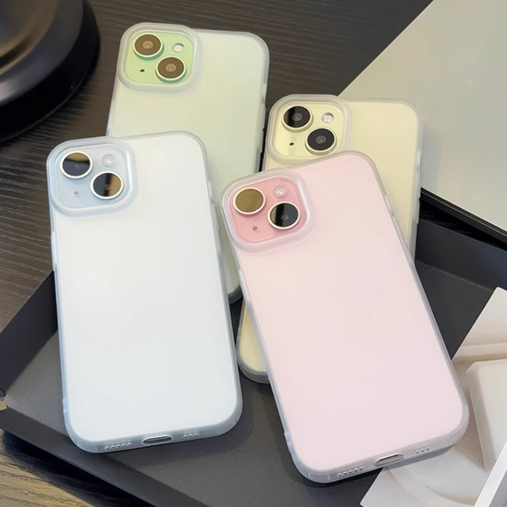 Ốp điện thoại TPU mềm siêu mỏng mờ trong suốt cho IPhone 17 Pro Max 14 16 15 13 11 12 XS Max XR Vỏ toàn bộ trong suốt