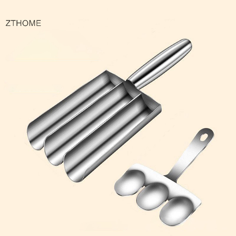 Zthomee Thép Không Gỉ Thịt Viên Thìa Thịt Viên Máy Làm Hình Cá Máy Làm Thịt Viên Khuôn Trượt Bánh Khuôn Dụng Cụ HOT