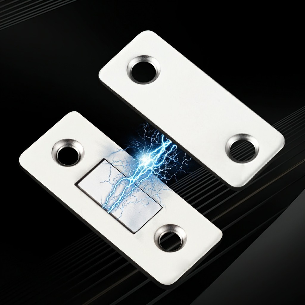 Bộ Nam Châm Giữ Cửa Tủ Chắc Chắn, Không Cần Khoan Vít FETA