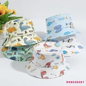 Mg-kids Bé Trai Bé Gái Nón Xô Cá / Khủng Long In Vành Rộng Xuân Hè Xô Nắp Chống Nắng Lưu Vực Mũ