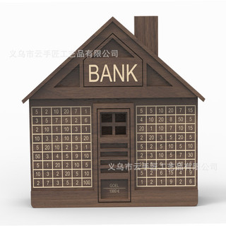 Trang Trí Nhà Cửa Sản Phẩm Mới Hộp Đựng Tiền Có Quầy Gỗ Nhà Chất Lượng Quầy Heo Đất Thủ Công Bằng Gỗ