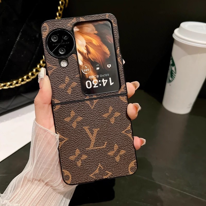 Ốp điện thoại gấp thiết kế bằng da PU cổ điển cao cấp cho OPPO Find N3 Flip Casing cho OPPO Find N2 Flip Design Vỏ bảo vệ chống sốc