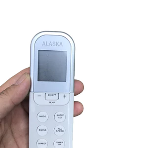 tay điều khiển remote từ xa điều hòa alaska màu trắng chính hãng-kèm pin-tay đầu bấm điều hòa alaska màu trắng