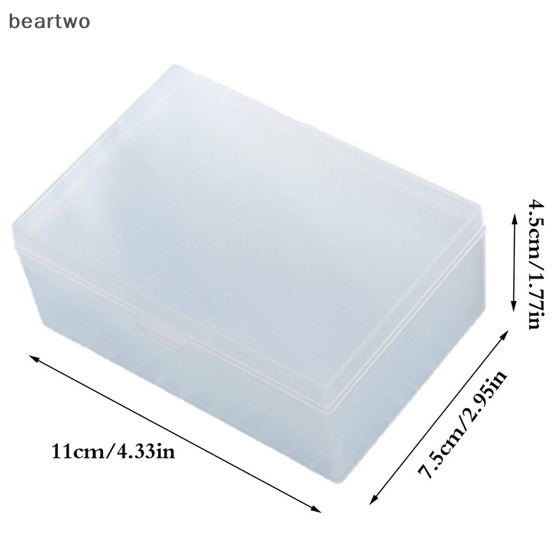 < Beartwo > Hộp Nhựa Hình Chữ Nhật Hộp Mờ Hộp Đóng Gói Hộp Bảo Quản Chống Bụi Mạnh Đẹp Hộp Bảo Quản