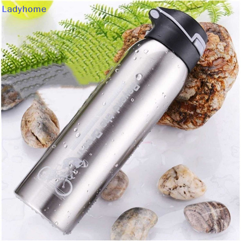 Lady 500ML Bình Nước Hút Chân Không Inox Đi Xe Đạp Bình Nước Hai Tường Đơn Giản Cốc Giữ Nhiệt Cách Nhiệt Bằng Ống Hút VN