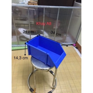 1 Khay nhựa A8 đựng linh kiện điện tử, ốc vít kim khí, đồ điện nước, phụ tùng xe máy oto cơ khí