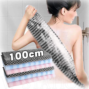 Khăn Tắm Siêu Dài 100cm - Khăn Tẩy Tế Bào Chết Toàn Thân - Co Giãn, Bền, Giàu Bọt - Máy Giặt Lưng - Vải Lưới - Dụng Cụ Vệ Sinh Toàn Thân Nam Nữ